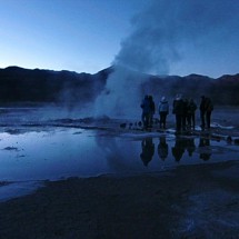 People watching the Geysers of Tatio